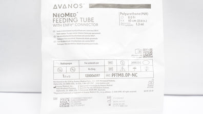 Avanos PFTM8.0P-NC NeoMed Polyurethane Feeding Tube w/EnFit Connector